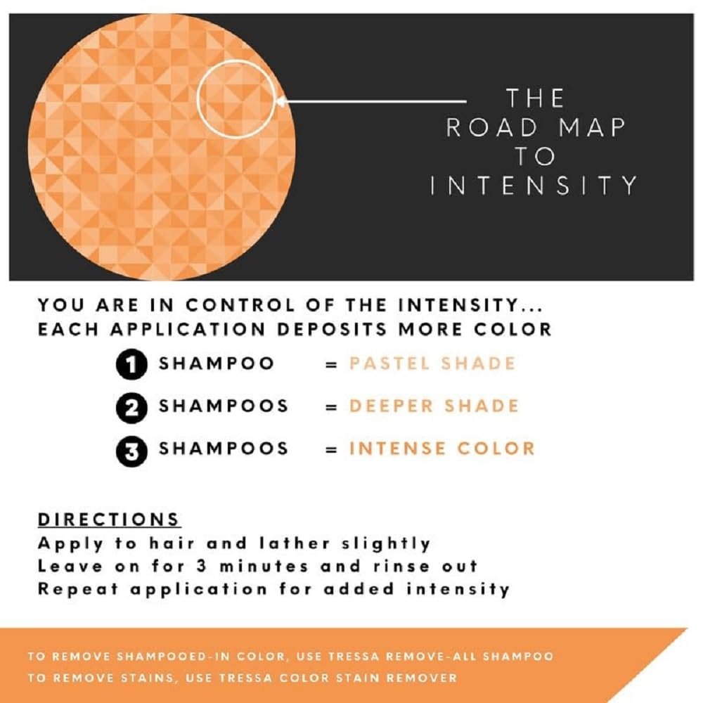 Watercolors INTENSE METALLIC Semi Permanet Color Depositing Shampoo-Sulfate & Paraben Free to Maintain & Enhance Hair Color 8 fl oz - COPPER - Image 4