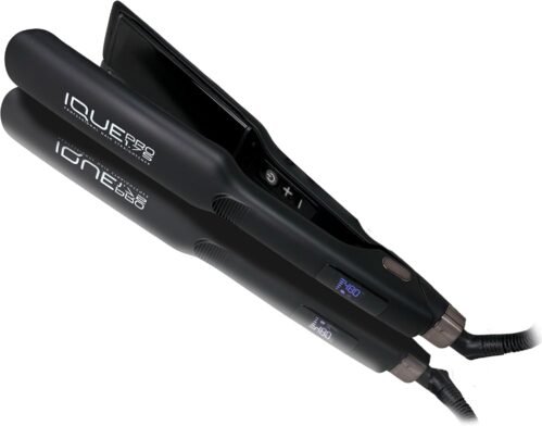 Flat Iron Hair Straightener and Curler 2 in 1, Nano Titanium with Ionic Function, Adjustable Temperature, Digital Display, Professional Salon Hair Styling Tools (1.75)