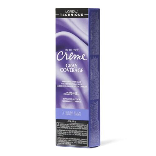 L’Oréal Technique Excellence Crème Permanent Hair Color – Long-Lasting Hair Dye, Rich Formula With No-Drip Application, Superb Gray Coverage