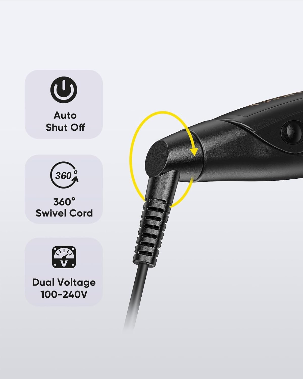 VANESSA PRO Flat Iron Hair Straightener, 100% Pure Titanium Flat Iron for One Pass to Achieve a Sleek Look, Curls Beautifully & Straightens Well - 1 inch - Image 8