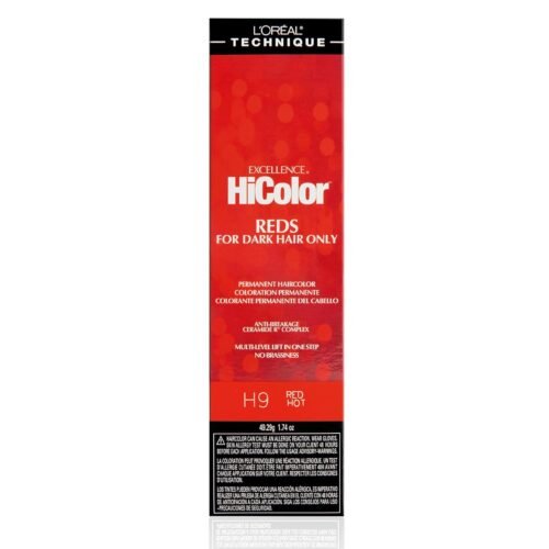 L’Oréal Technique HiColor Reds Permanent Hair Color – Lifts Dark Hair in One Step Leaving No Brassiness, Rich & Smooth Creme Formula, Intense & Long-Lasting Color
