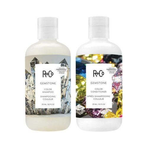 R+Co Gemstone Color Shampoo and Conditioner Set | Prolonged Color Vibrancy, Repairs + Nourishes Hair | Vegan + Cruelty-Free Pack of 2 (8.5 Oz)