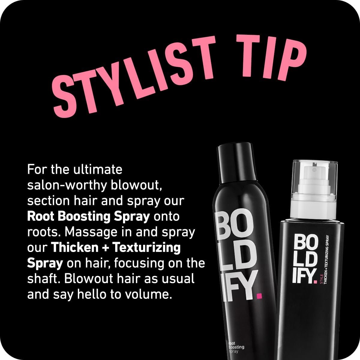 Boldify Hair Thickening Spray - Volume Booster - Stylist-Recommended Texture Spray for Hair Women & Men - 8oz - Image 9