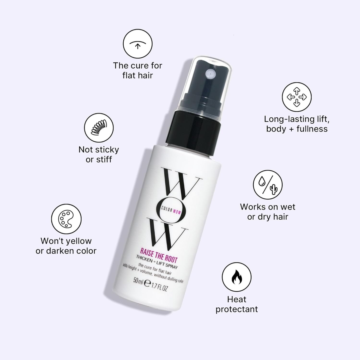 COLOR WOW Raise the Root Thicken + Lift Spray - All-Day Volume for Fine, Flat Hair without dulling color - Image 3