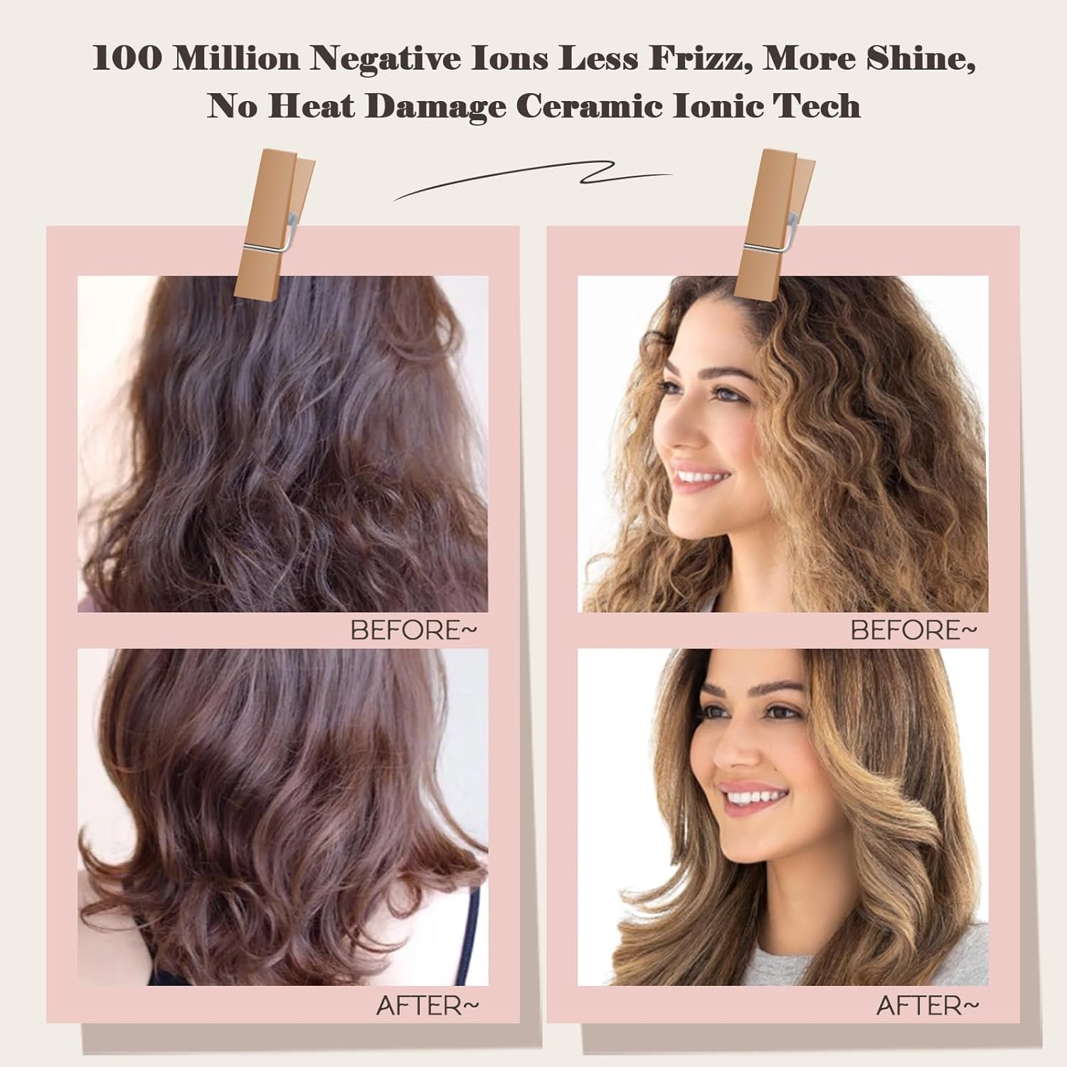 Dual Voltage Travel Hair Dryer Brush, Mini Hot Air Brush Styler & Dryer for European Travel, Hair Trends Nano Titanium 2 Inch One Step Hair Dryer and Styler Volumizer Oval Shape - Image 3