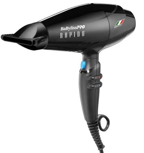 BaBylissPRO Nano Titanium Italian Rapido Hair Dryer – Professional, Lightweight 2000 Watt Blow Dryer