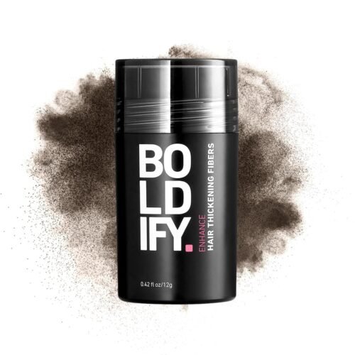 BOLDIFY Hair Fibers (12g) – Fill In Thinning and Fine Hair for an Instantly Fuller, Thicker Look – 14 Shades for Women & Men – Ash Brown
