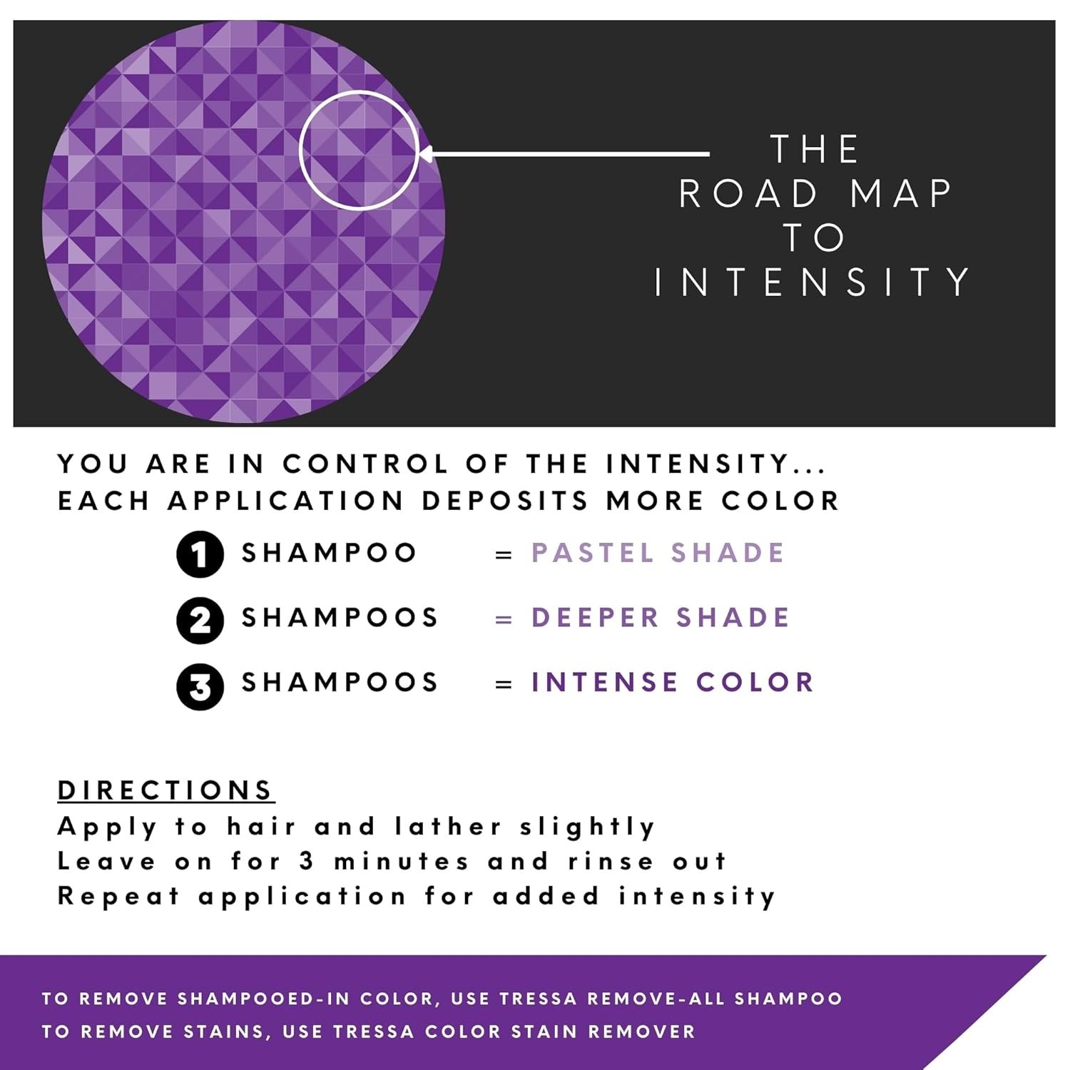 Watercolors INTENSE Semi Permanet Color Depositing Shampoo. Sulfate & Paraben Free to Maintain & Enhance Hair Color 8 fl oz - PURPLE - Image 6