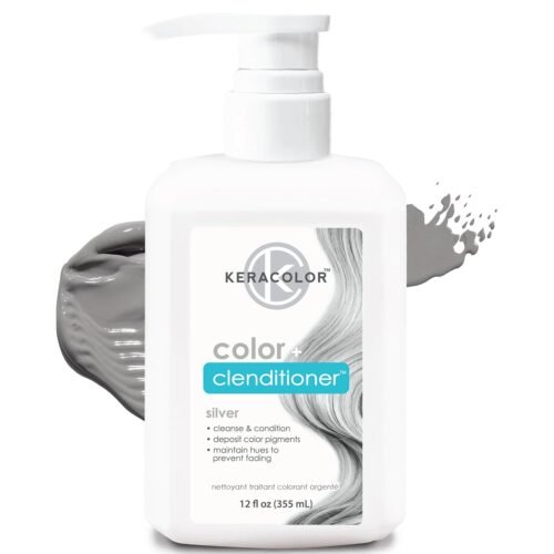 Keracolor Color + Clenditioner 3-in-1 Color-Depositing Conditioner, Gently Cleanses & Conditions, Semi-Permanent Hair Color, 23 Shades, 12 Fl Oz