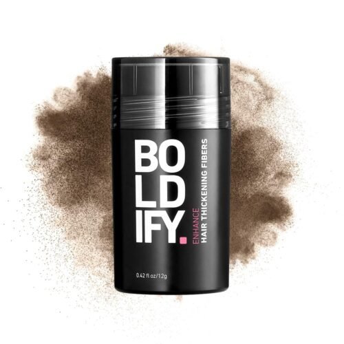 BOLDIFY Hair Fibers (12g) – Fill In Thinning and Fine Hair for an Instantly Fuller, Thicker Look – 14 Shades for Women & Men – Light Brown