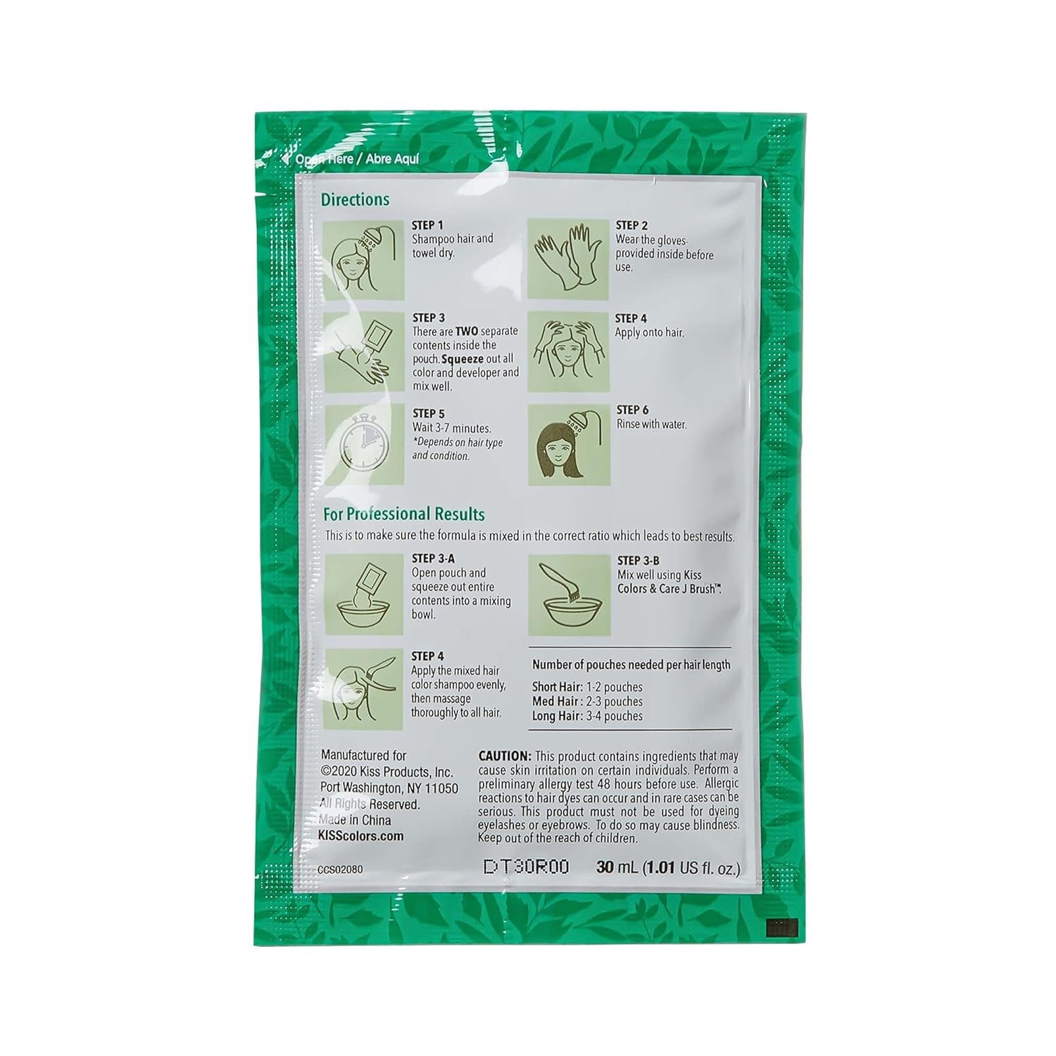 KISS Red Quick Cover Natural Herbal Color Change Shampoo 3 Pouches (1 PACK, Dark Brown) - Image 4