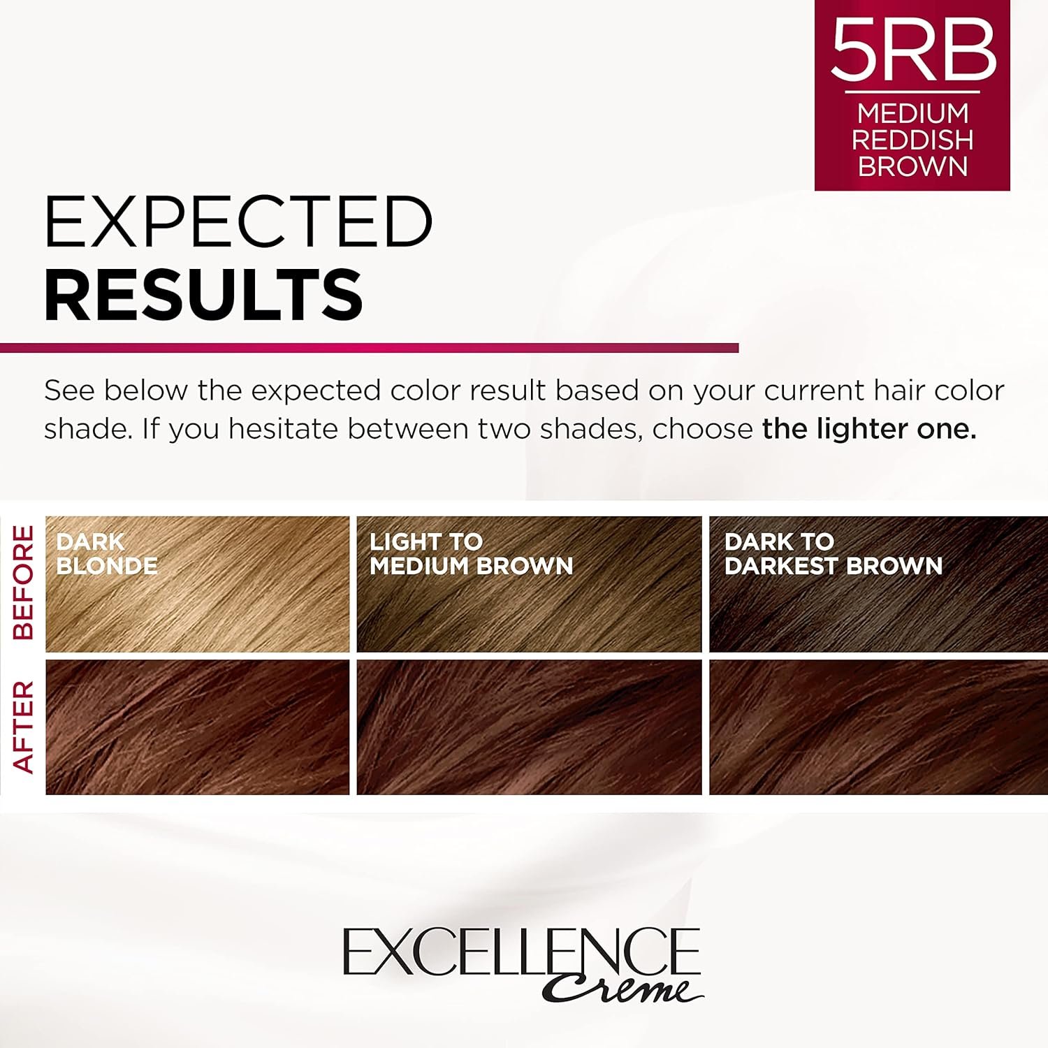 L'Oreal Paris Excellence Creme Permanent Hair Color, 5RB Medium Reddish Brown, 100 percent Gray Coverage Hair Dye, Pack of 2 - Image 7