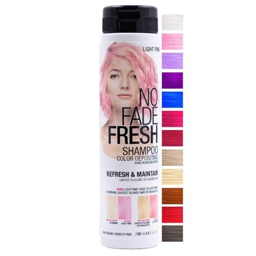 Light Pink Color Depositing Shampoo Semi Permanent Hair Color with BondHeal Bond Rebuilder – Light Pink Hair Dye, 6.4 oz