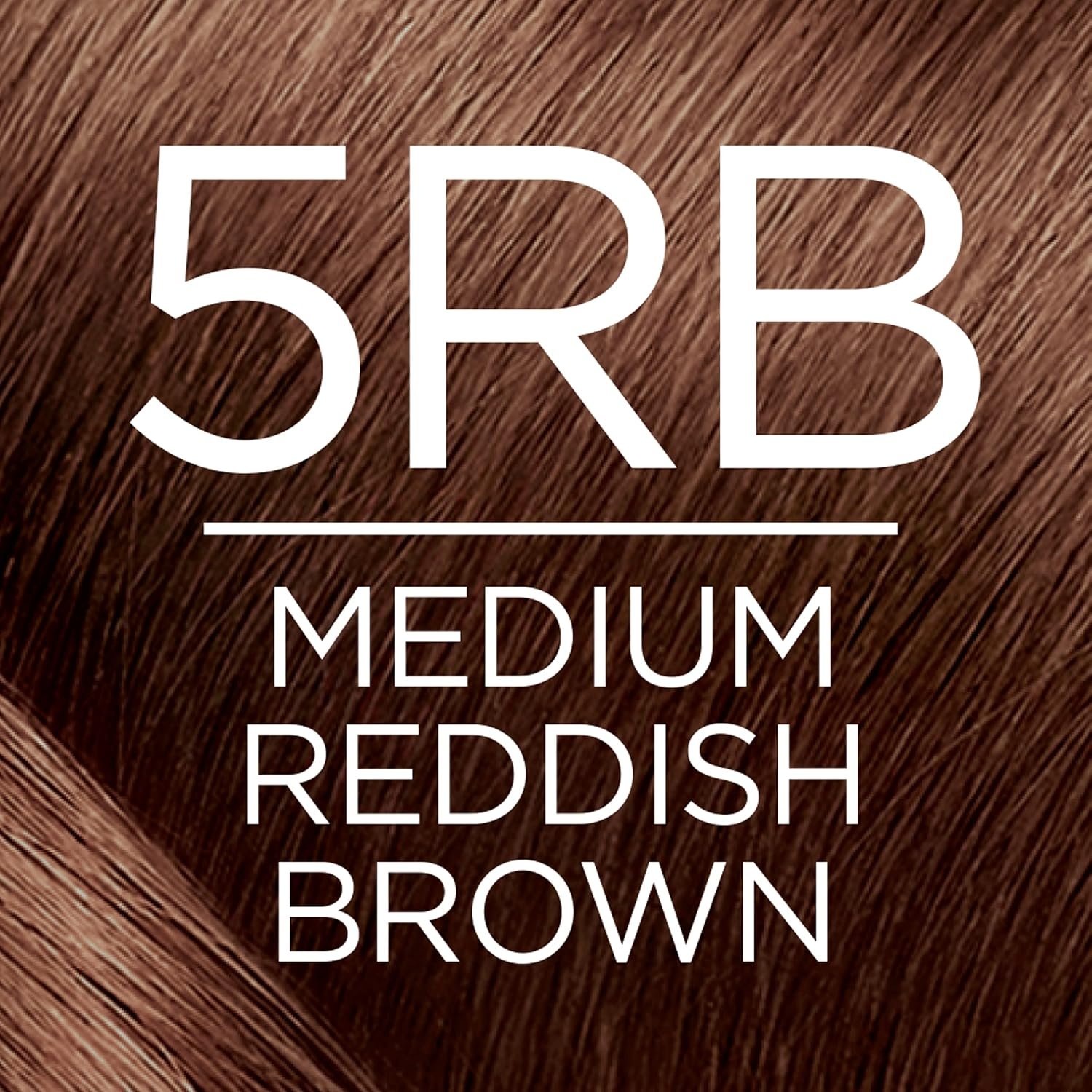 L'Oreal Paris Excellence Creme Permanent Hair Color, 5RB Medium Reddish Brown, 100 percent Gray Coverage Hair Dye, Pack of 2 - Image 6