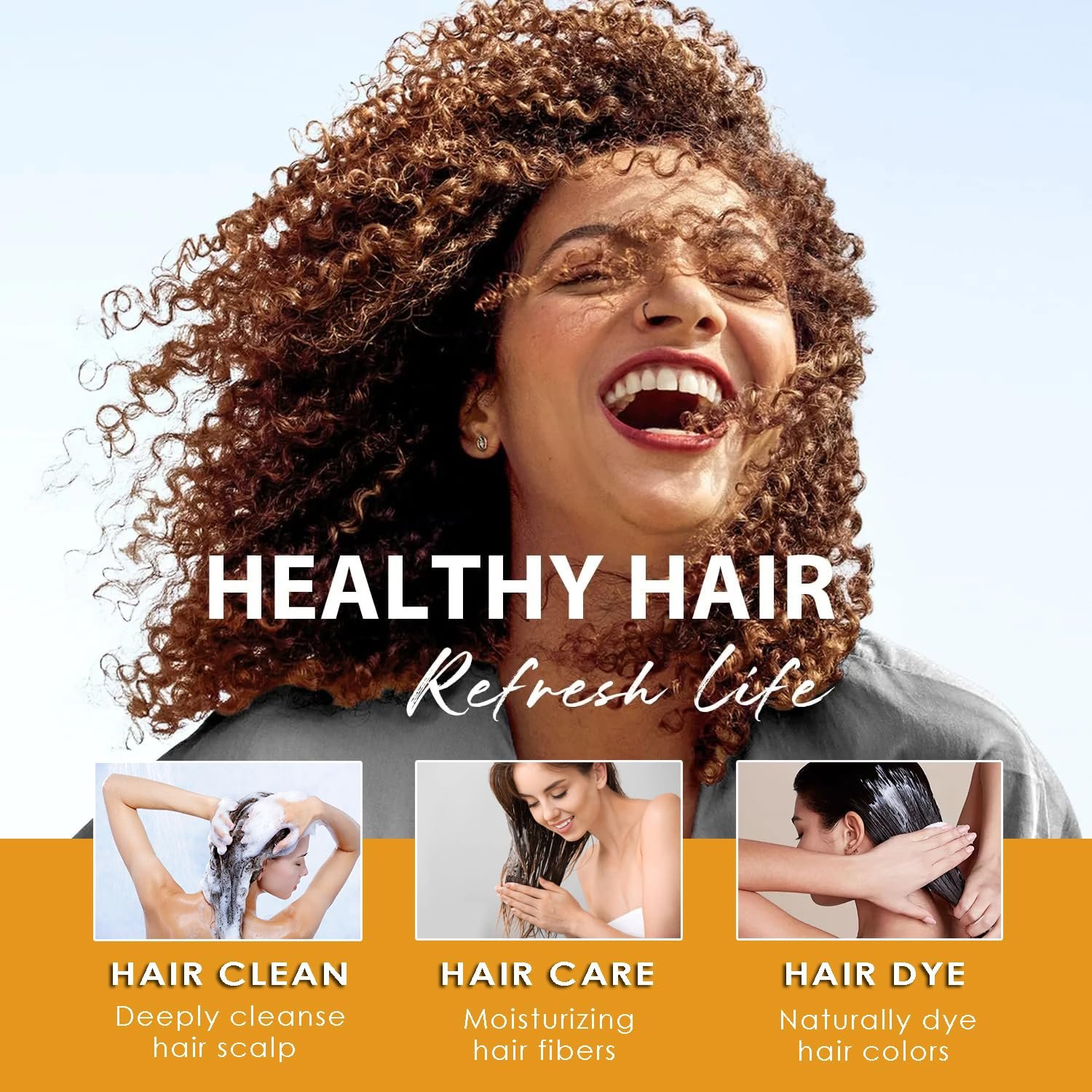 Black Hair Dye Shampoo 3-In-1, Instant Gray Hair Coverage in Minutes-Long Lasting Argan Oil Herbal Hair Color Shampoo champu con tinte para canas 500ml - Image 5