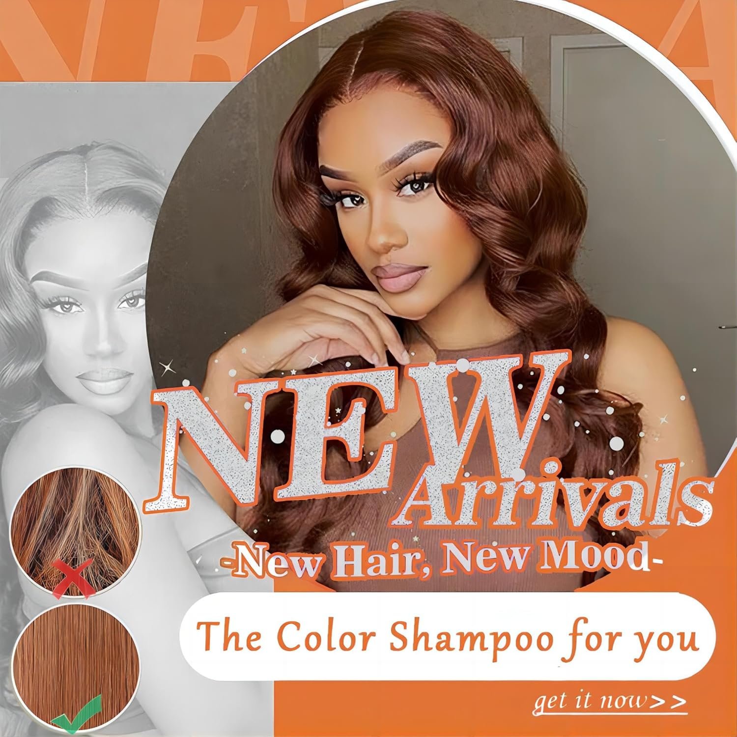 Black Hair Dye Shampoo 3-In-1, Instant Gray Hair Coverage in Minutes-Long Lasting Argan Oil Herbal Hair Color Shampoo champu con tinte para canas 500ml - Image 6