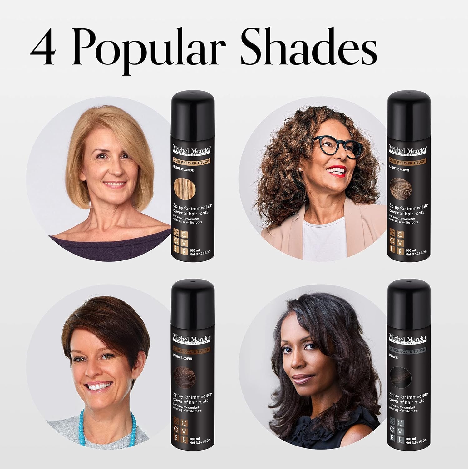 Michel Mercier Hair Root Touch Up Spray with Unique Applicator, Protects Hairline and Scalp Health, Fast and Easy Grey Hair Cover Up Concealer for Women and Men (Dark Brown) - Image 6